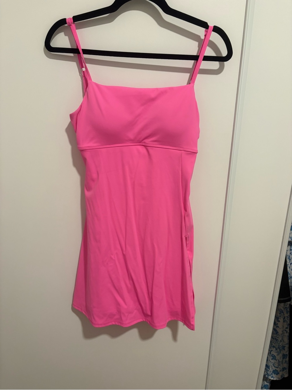 Lululemon Pink Women’s Spaghetti-Strap Dress Top With Built In Shorts